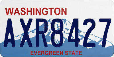WA license plate AXR8427