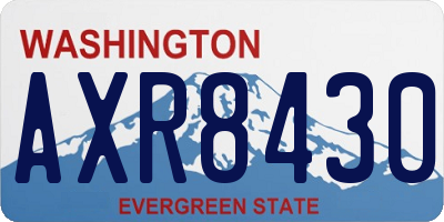 WA license plate AXR8430