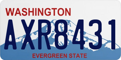 WA license plate AXR8431
