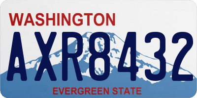 WA license plate AXR8432