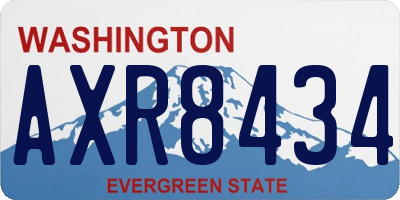 WA license plate AXR8434