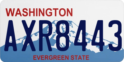 WA license plate AXR8443