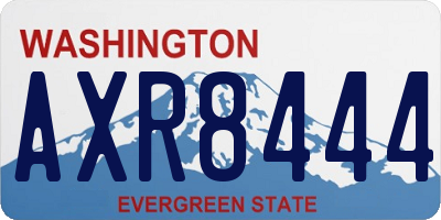 WA license plate AXR8444