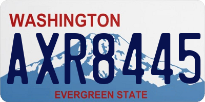 WA license plate AXR8445