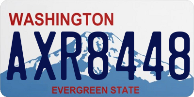 WA license plate AXR8448