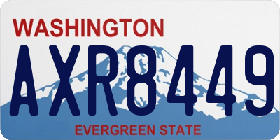 WA license plate AXR8449