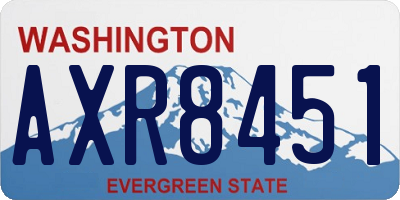 WA license plate AXR8451