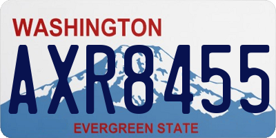 WA license plate AXR8455
