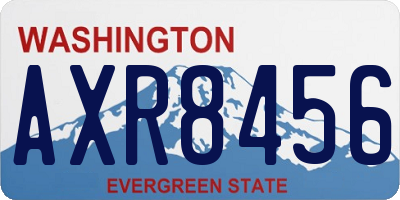WA license plate AXR8456