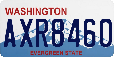 WA license plate AXR8460