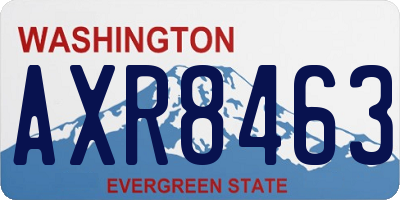 WA license plate AXR8463