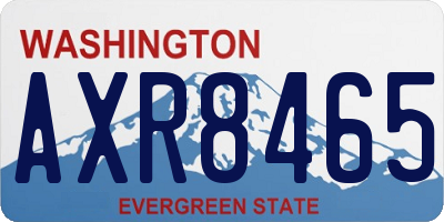 WA license plate AXR8465