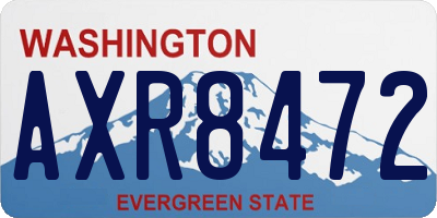 WA license plate AXR8472