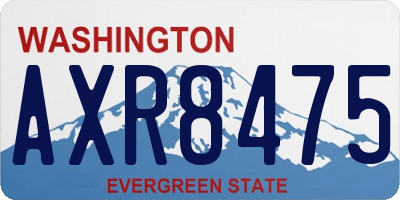 WA license plate AXR8475