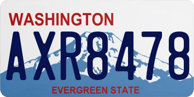 WA license plate AXR8478