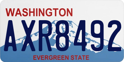 WA license plate AXR8492