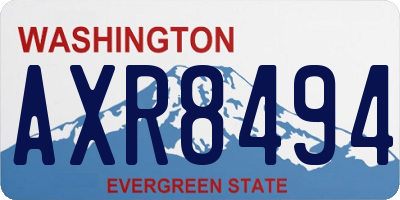 WA license plate AXR8494