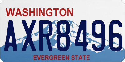WA license plate AXR8496
