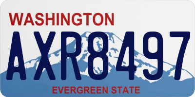 WA license plate AXR8497