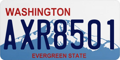 WA license plate AXR8501