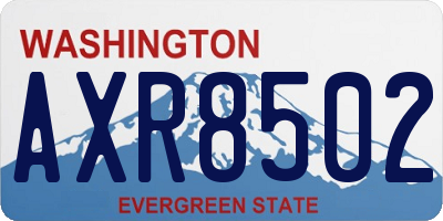WA license plate AXR8502