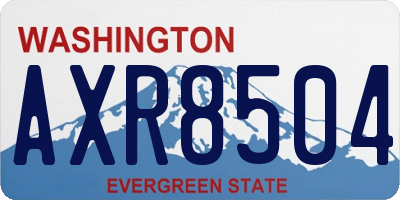 WA license plate AXR8504