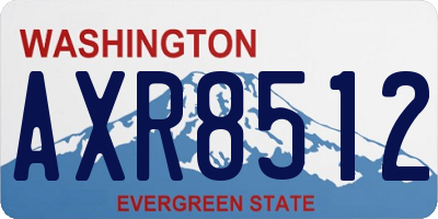 WA license plate AXR8512