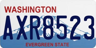 WA license plate AXR8523