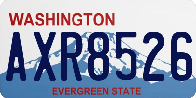 WA license plate AXR8526