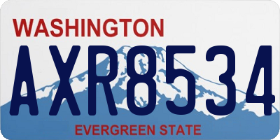 WA license plate AXR8534