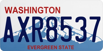 WA license plate AXR8537