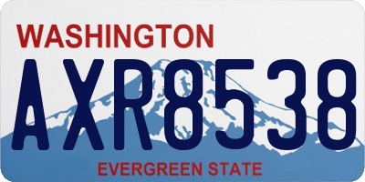 WA license plate AXR8538
