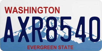 WA license plate AXR8540