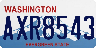 WA license plate AXR8543