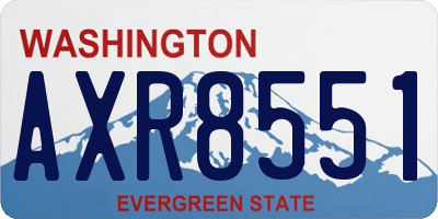 WA license plate AXR8551