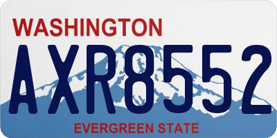 WA license plate AXR8552