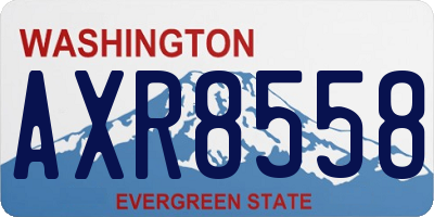 WA license plate AXR8558