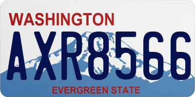 WA license plate AXR8566
