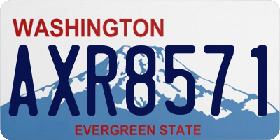WA license plate AXR8571