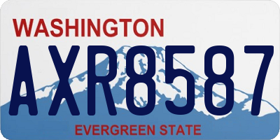 WA license plate AXR8587