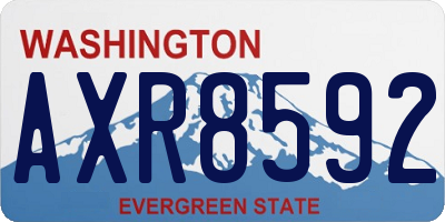 WA license plate AXR8592