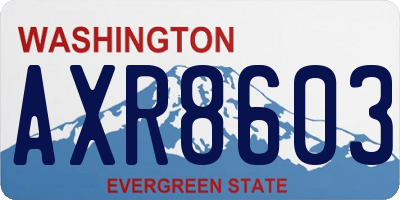 WA license plate AXR8603