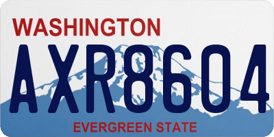 WA license plate AXR8604