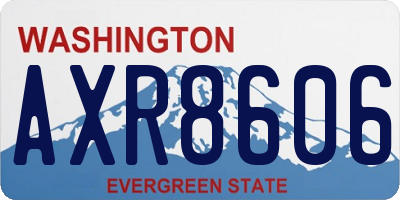WA license plate AXR8606