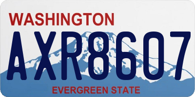 WA license plate AXR8607
