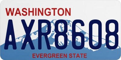 WA license plate AXR8608