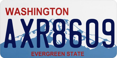 WA license plate AXR8609
