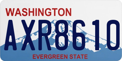WA license plate AXR8610
