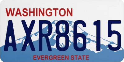 WA license plate AXR8615