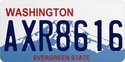 WA license plate AXR8616